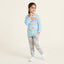 Girls Blue "Sweet Dreams" Hooded Tracksuit with Floral Print Pants