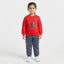 Girls Red Winter Suit – Stylish Fleece Shirt & Trouser Set