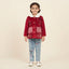 Girls Red Velvet 2 Piece Suit | Stylish Soft Velvet Winter Outfit