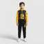 Boys Black & Gold Half-Zip Tracksuit | Iqra Garments