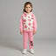 Girls Pink Floral Hoodie and "Hello" Jogger Pants Outfit Set