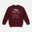 Boys Maroon Patriotic Fuzzy Knit Sweater