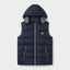 Boys Navy Blue Hooded Puffer Vest