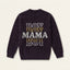 Kids Fuzzy Knit Dark Purple 'MAMA BOY' Crewneck Sweater