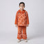 Baby Girl Orange Velvet Fringe-Trimmed Hooded Two-Piece Suit | 3–4 Years