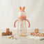 Cute Peach Baby Sipper Medicated Bottle with Bunny Cap & Handles – 300ml