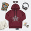 Kids' Maroon Star Print Hoodie