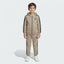 Boys Beige Athletic Zip-Up Tracksuit For Boys