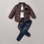 Boys 4 Piece Winter Set Fleece Inner Vest and Parachute Jacket with Jeans