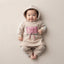 Baby Girl Skin-Tone Designer Style Hoodie & Track Pant Set - Newborn Winter Outfit