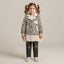 Toddler Girls' Luxury Faux-Fur Animal Print Coat & Graphic Embroidered Jeans Set