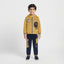 Boys' Mustard Yellow and Navy Blue Hooded Tracksuit and Joggers Set with Marvel Avengers Patches