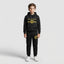 Boys Black Gold Branded Hoodie Tracksuit | Iqra Garments