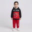 Girls Black & Red "Best Fashion" Hoodie Tracksuit