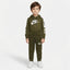Boys Olive Green Athleisure Hoodie Tracksuit