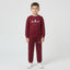 Boys Maroon Branded Crewneck Tracksuit | Iqra Garments