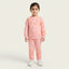 Girls Pink Peach Fleece 2 Piece Suit | Soft Warm Winter Dress