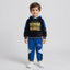 Boys Premium Blue Velvet 2 Piece Suit – Stylish Winter Outfit