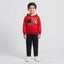 Boys Red Hooded Tracksuit with Black Trousers