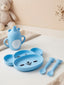 Cute Bear Baby Silicone Feeding Set