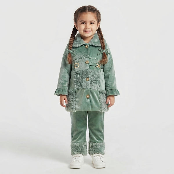Girls Dress 2 Piece Suit | Stylish Comfortable Kids Outfit (Variant 2)