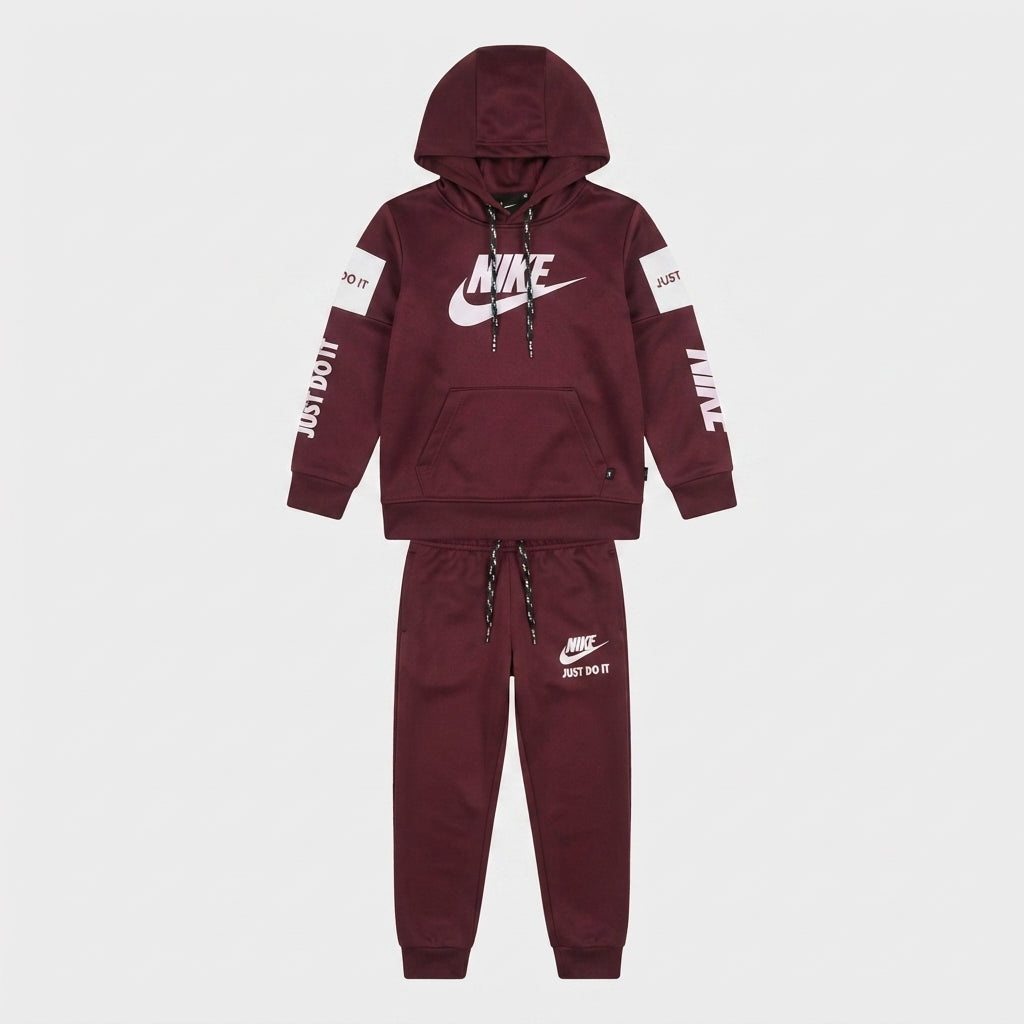 Boys Maroon Athletic Branded Hoodie Tracksuit | Iqra Garments — Photo 2