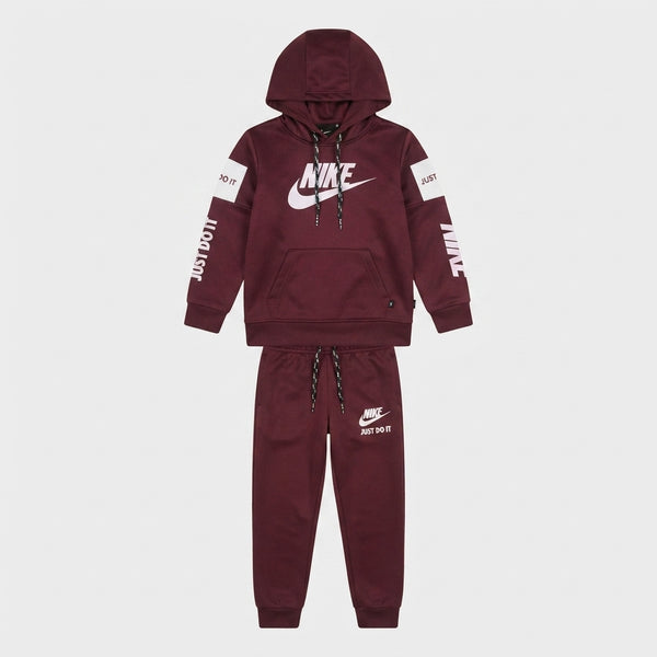 Boys Maroon Athletic Branded Hoodie Tracksuit | Iqra Garments — Photo 2