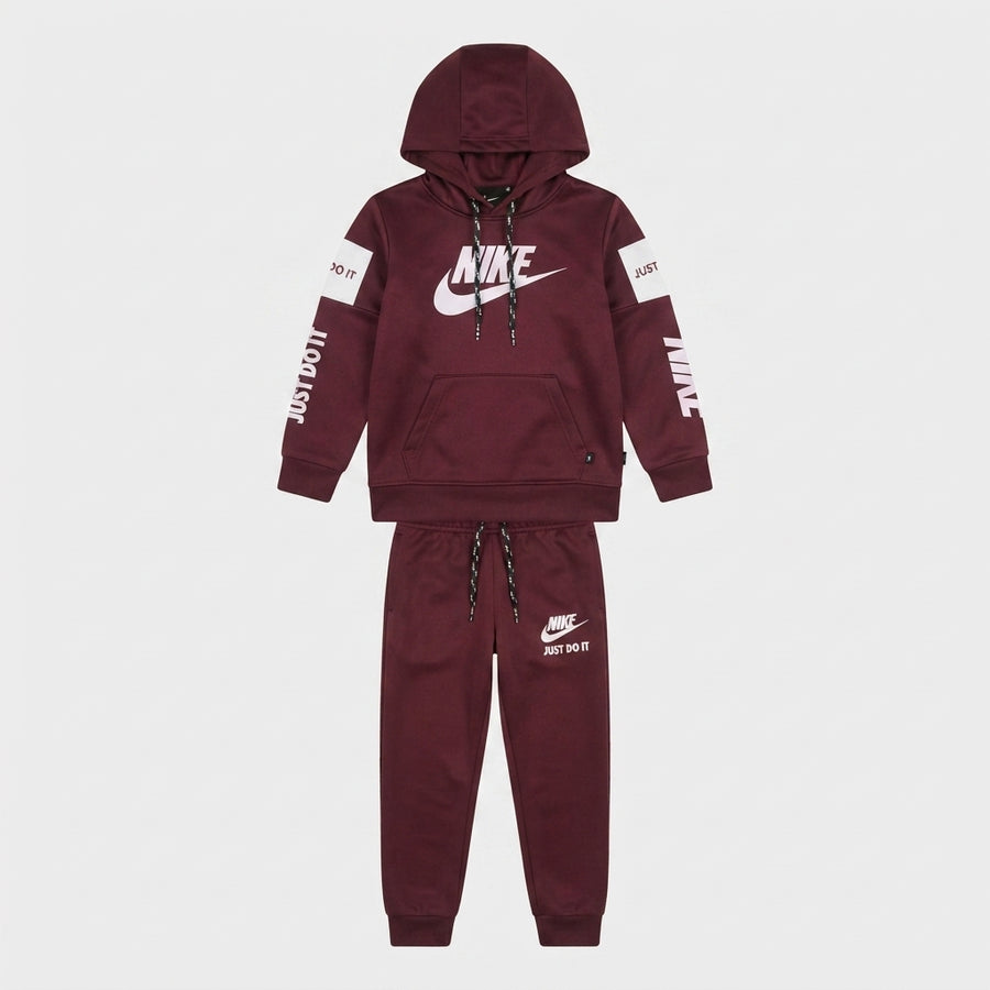 Boys Maroon Athletic Branded Hoodie Tracksuit | Iqra Garments — Photo 2