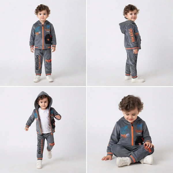 Dark Grey Spider-Man Hoodie Style Suit — Photo 3