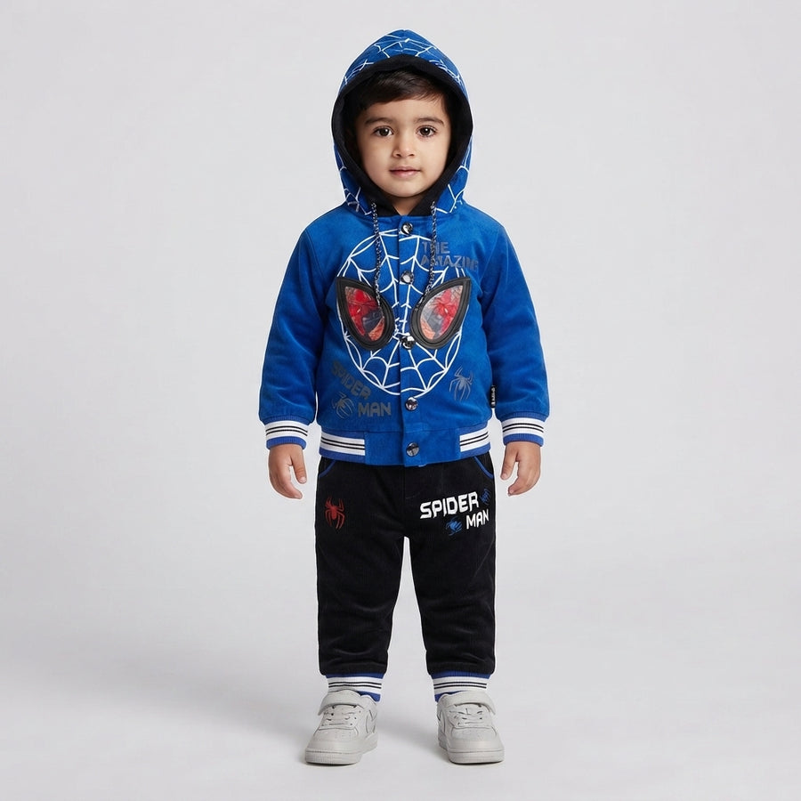 Boys 2-Piece Spider-Man Hoodie Winter Suit – Stylish & Comfortable Kids Winter Wear