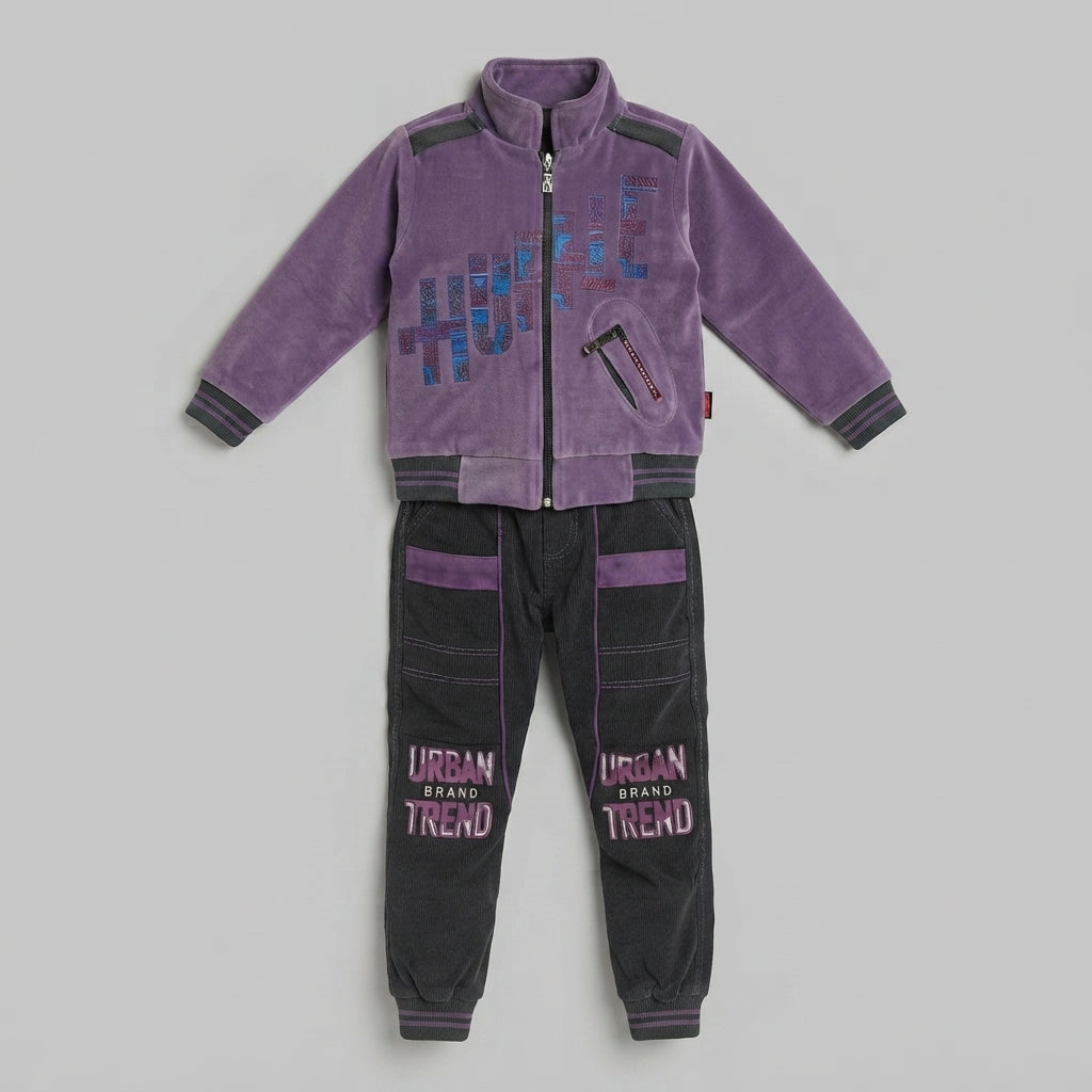 Purple Velvet 2 Piece Suit — Photo 2