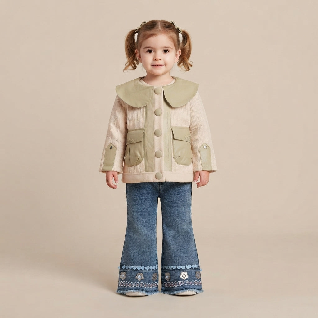 Toddler Girls' Chic Textured Jacket Set — Photo 2