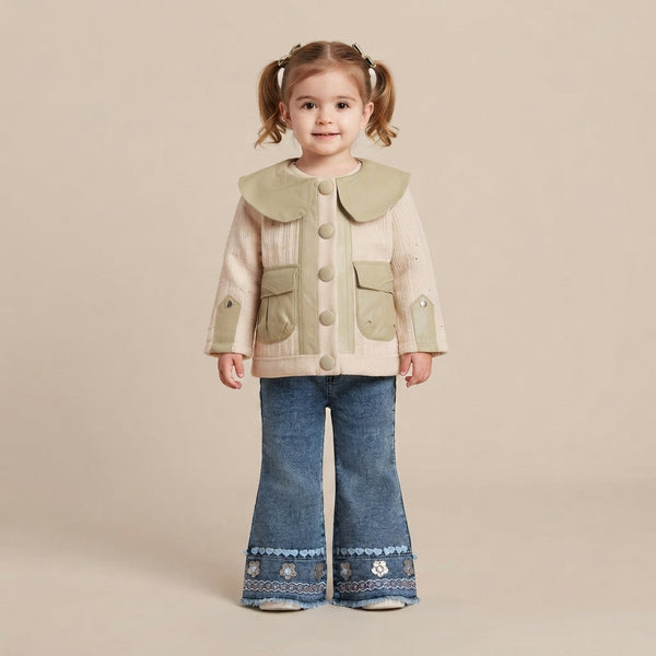 Toddler Girls' Chic Textured Jacket Set — Photo 2