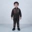 Brown Check 2 Piece Velvet Suit for Boys | Winter Kids Suit