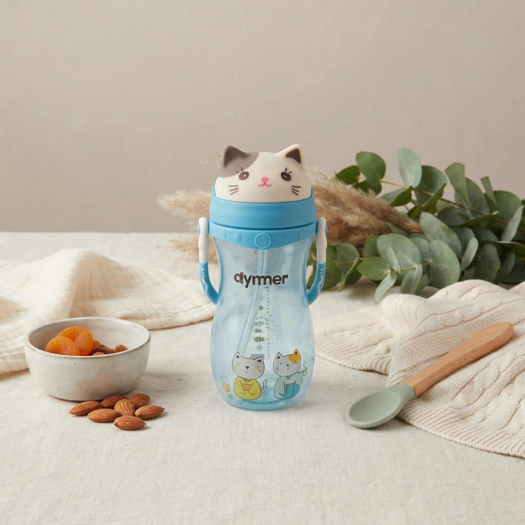 Blue Cat Style Medicated Baby Sipper 380ml