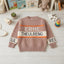 Kids Dusty Rose & Orange Striped Graphic Knit Sweater