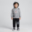 Boys Spider-Man Print Grey Hoodie and Black Jogger 2-Piece Set
