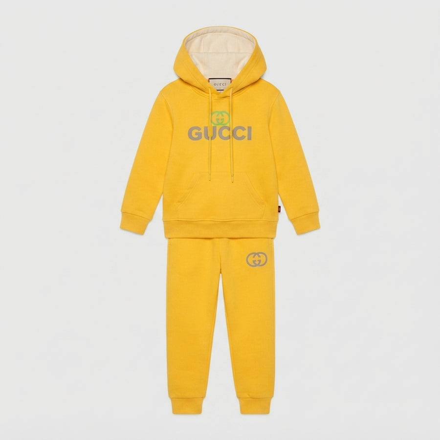 Boys Yellow Branded Designer-Style Tracksuit — Photo 2
