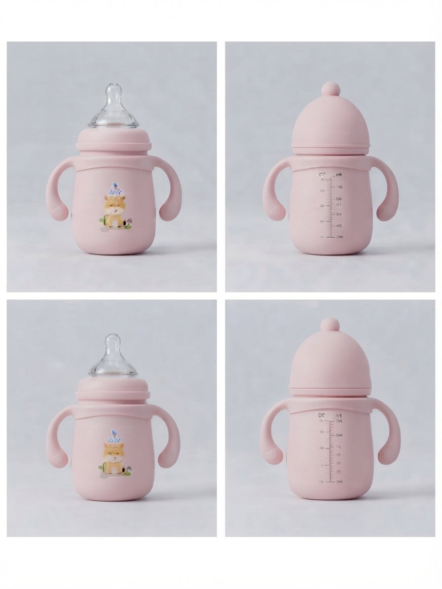7oz Silicone Baby Feeder Pink