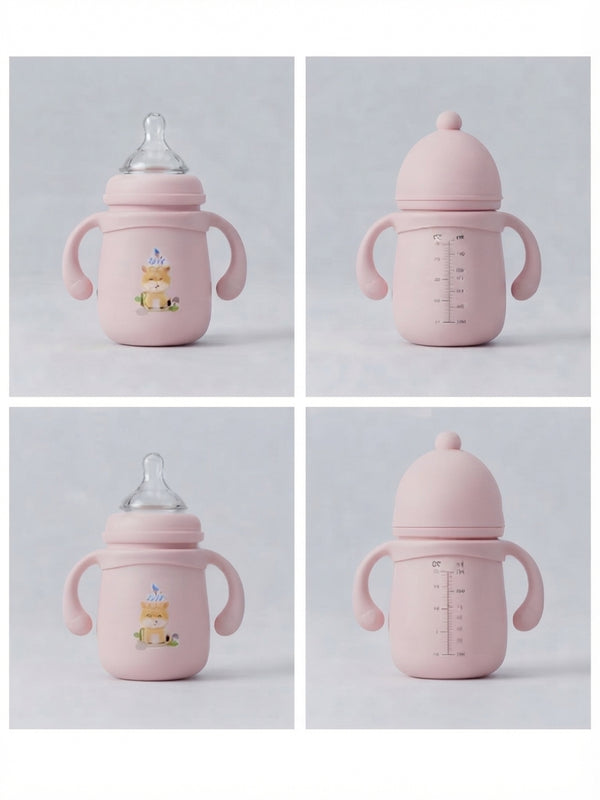 7oz Silicone Baby Feeder Pink