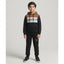 Boys Black &amp; Brown Super Dry Winter Tracksuit