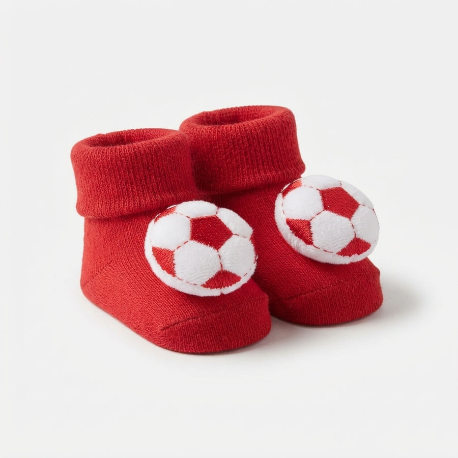 Newborn Baby Booties Soccer Theme