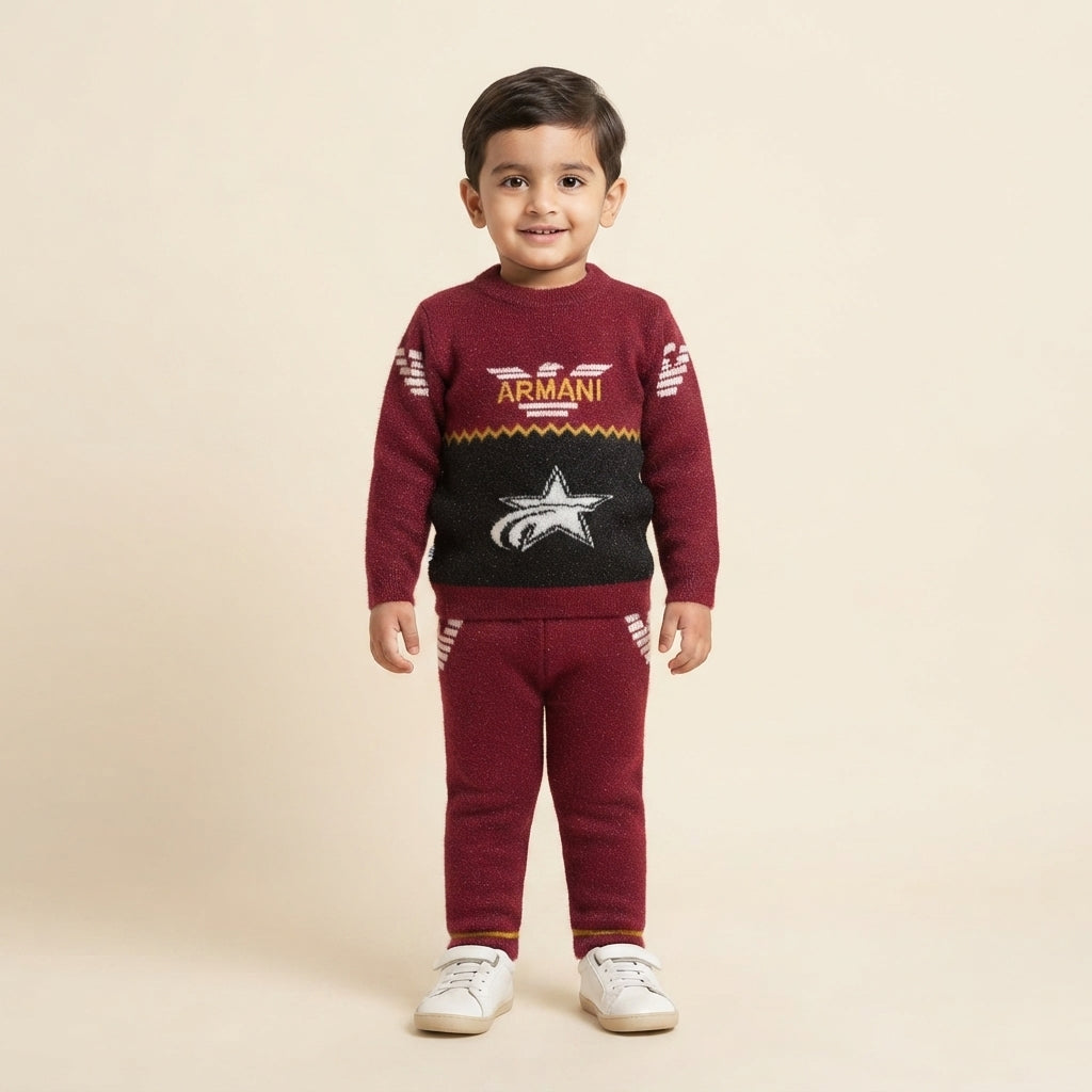 Boys Wool Two Piece Suit | Warm & Cozy Kids Winter Wear