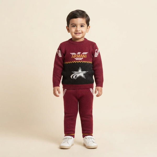 Boys Wool Two Piece Suit | Warm & Cozy Kids Winter Wear
