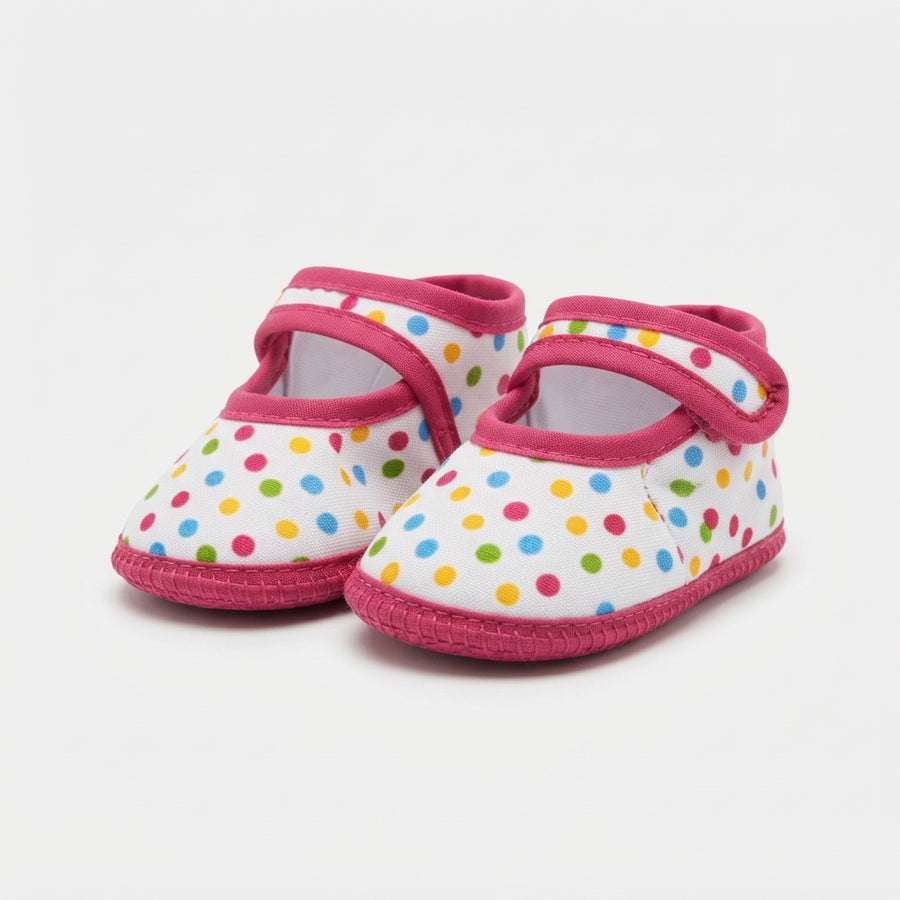 Baby Girl Colorful Polka Dot Booties Set