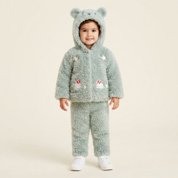 Toddler Girls Mint Green Teddy Bear Tracksuit — Photo 3