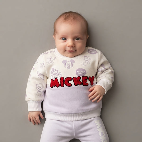 Baby Mickey Mouse Print Sweatshirt Set — Photo 2