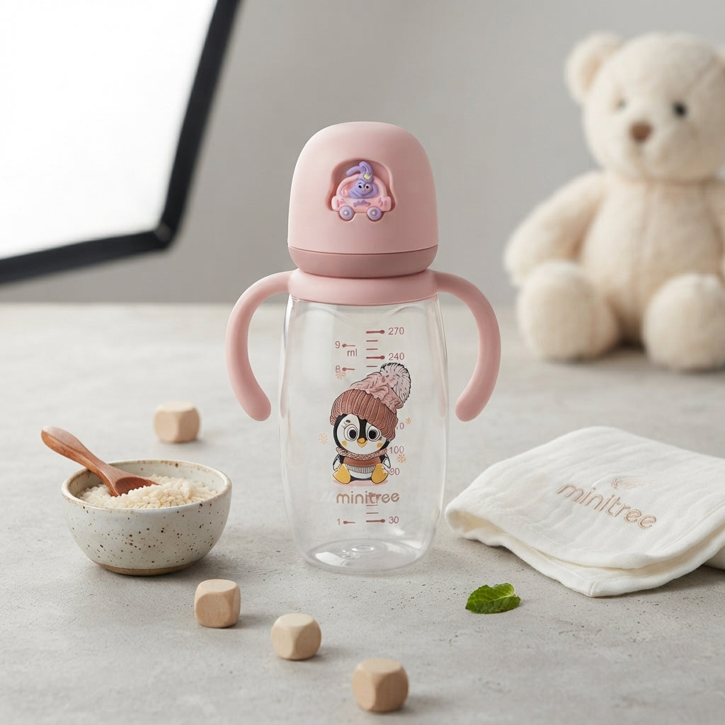 Minitree Penguin Print Baby Feeder 270ml
