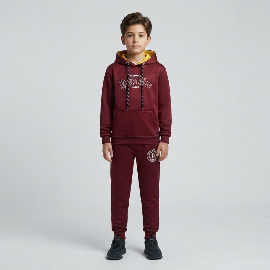 Boys Maroon Winter Suit &amp; Tracksuit