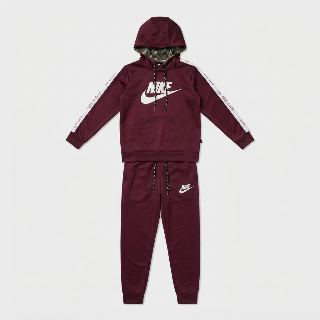 Boys Maroon Nike Fleece Tracksuit